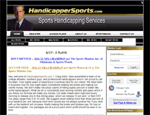 Tablet Screenshot of handicappersports.com